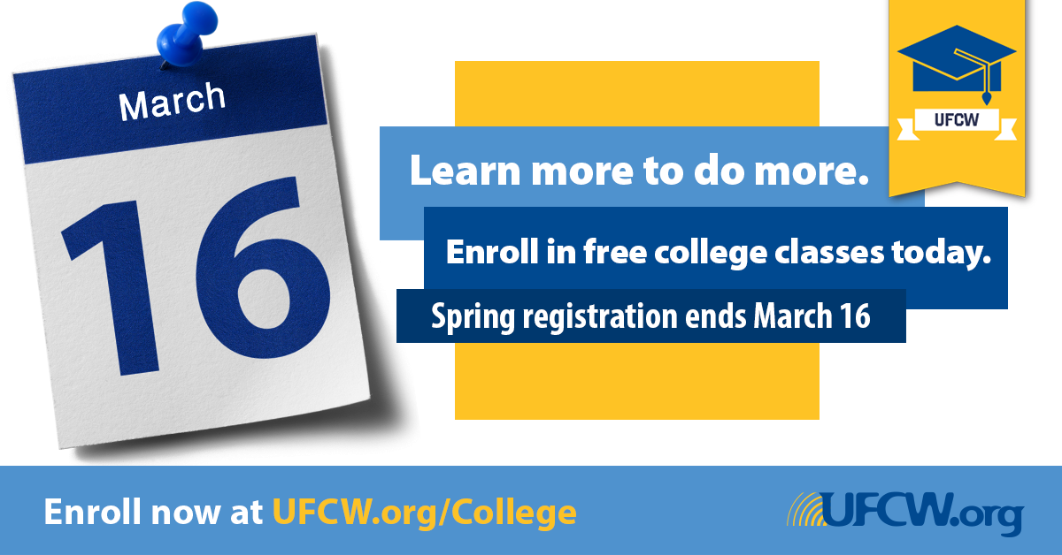 Free College Deadline - March 16, 2018
