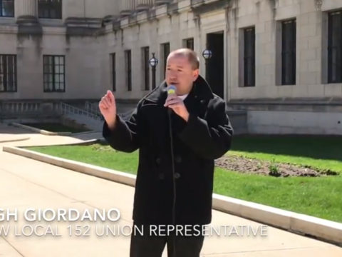Union Representative Hugh Girodano speaking at the NJ Cannabis Community Rally