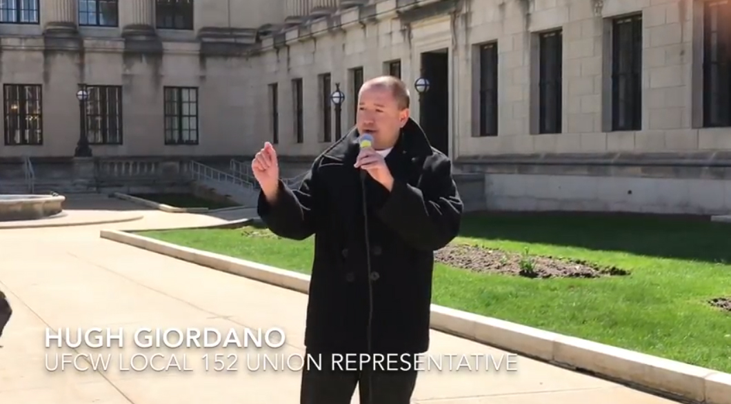 Union Representative Hugh Girodano speaking at the NJ Cannabis Community Rally