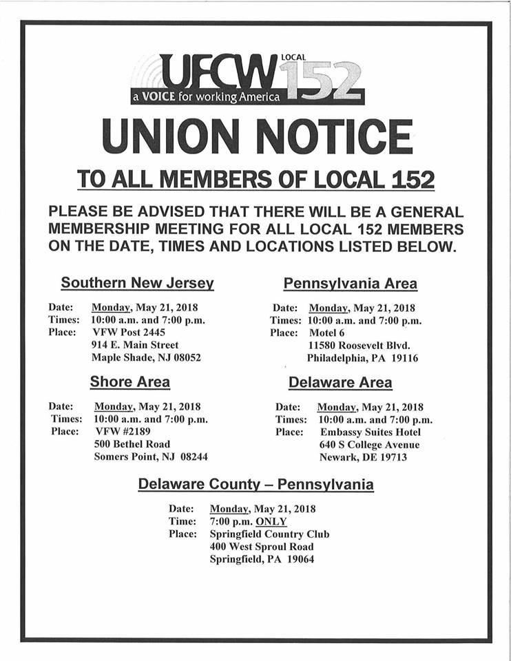 General Membership Meeting notice