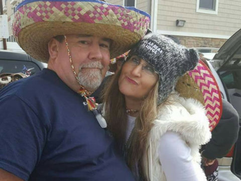 Debi Lee Jackson and her husband Andy, at the Polar Bear Plunge