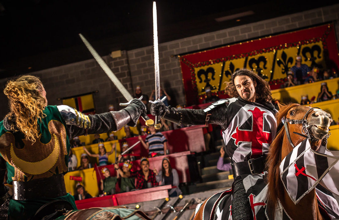 Medieval Times knights battling Medieval Times knights battling