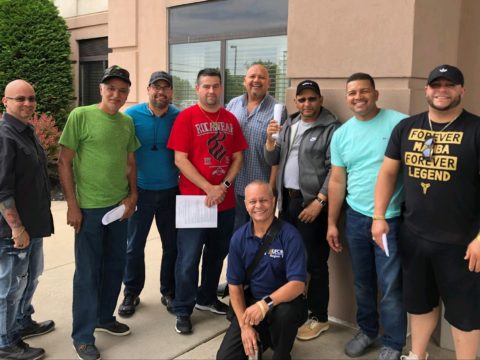 Rich Products members with their Union Representative Jose Echevarria
