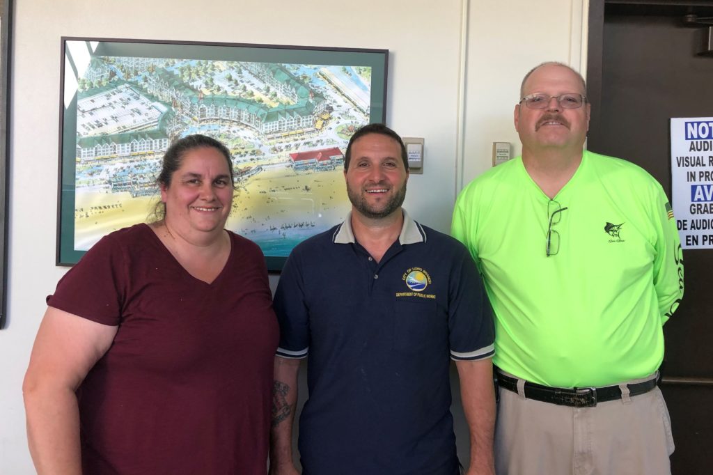 Members of City of Long Branch's Negotiating Committee: Shannon Bruno, Vinnie Todaro, and Shop Steward George Hussey
