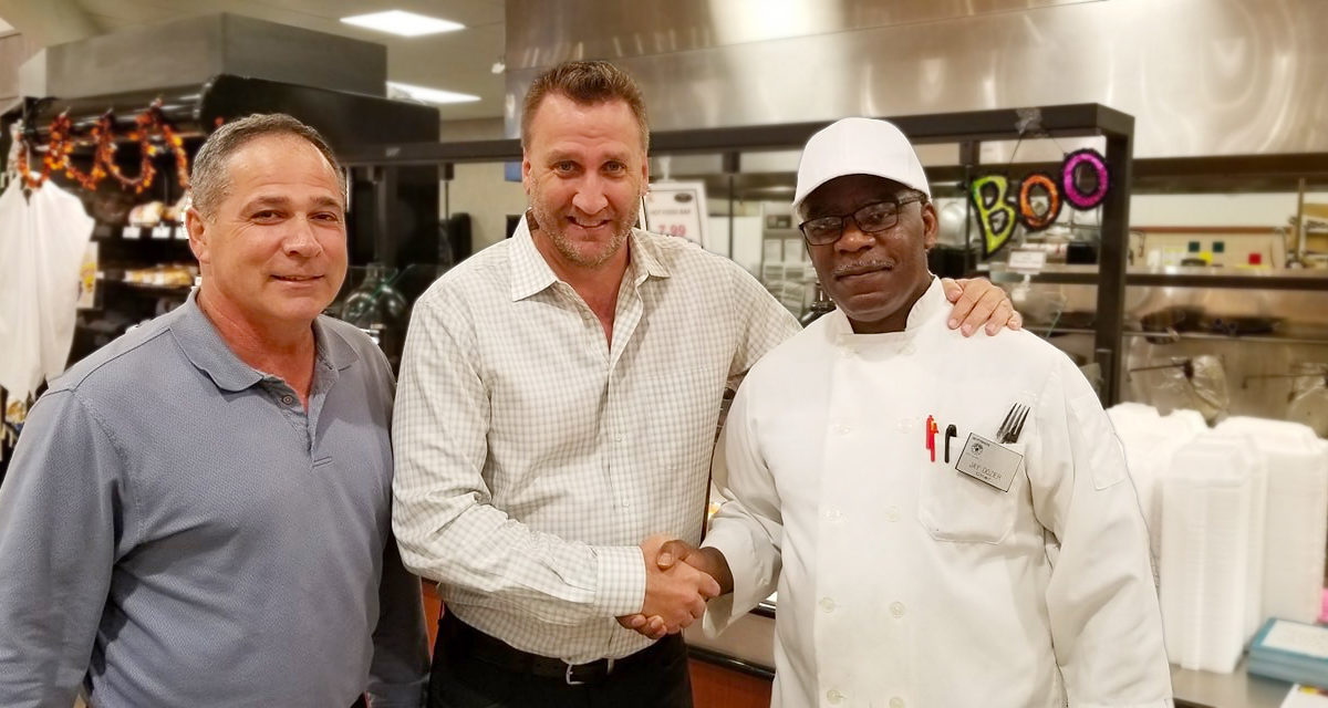 President Brian String with Union Representative Carmine DelVicario and a member.