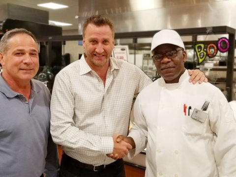 President Brian String with Union Representative Carmine DelVicario and a member.