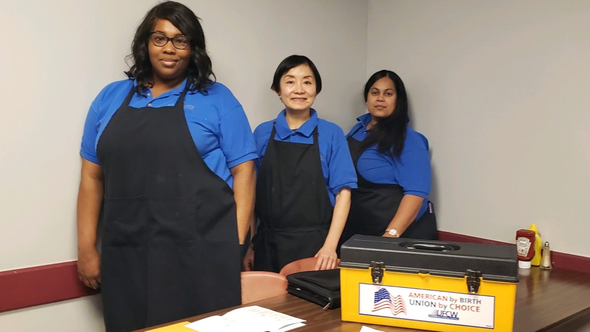 Chartwell School Dining Services members voting on the proposed contract on December 6th, 2019.