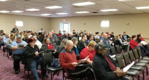 Members listening to their proposed contract on 3/3/2020.