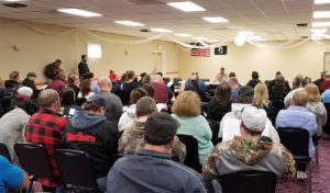 Members listening to their proposed contract on 3/3/2020.
