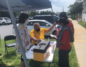 Members of United Methodist Communities at The Shores voting at the contract ratification on 8/21/2020.