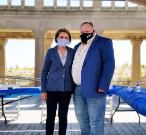 Amy Kennedy and Union Representative Matte Kane in Atlantic City, NJ