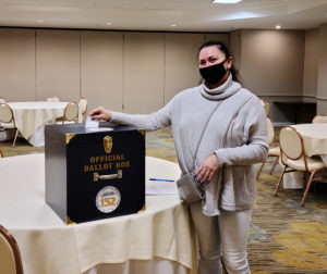 Members voting at the ShopRite Retail Clerks Ratification, 10/20/2020