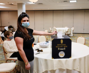 Members voting at the ShopRite Retail Clerks Ratification, 10/20/2020