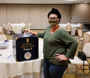 Members voting at the ShopRite Retail Clerks Ratification, 10/20/2020