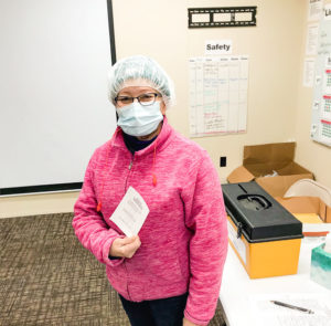 A member voting on the Lassonde Pappas contract in 2020.