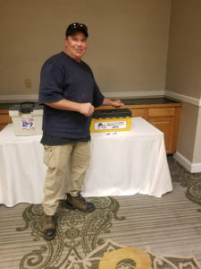 A member casting his vote at the ShopRite Meat ratification meeting.