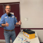 Chief Steward John Candileri voting at the Kraft ratification meeting on 10/15/21.