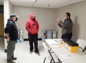 Members voting at the ratification meeting on 12/20/2021.