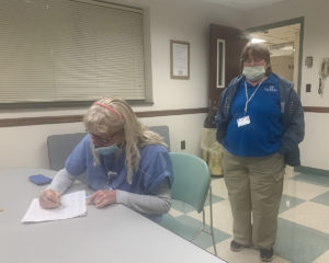 Members attending at the Crothall Healthcare ratification meeting on 3/22/22.