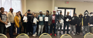 Members of Rich Foods cheering for their new contract!