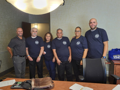 Workers at the Total Maintenance Management ratification meeting on 10/6/22.