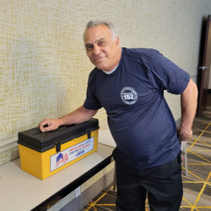 A member voting at the 10/6/22 meeting.