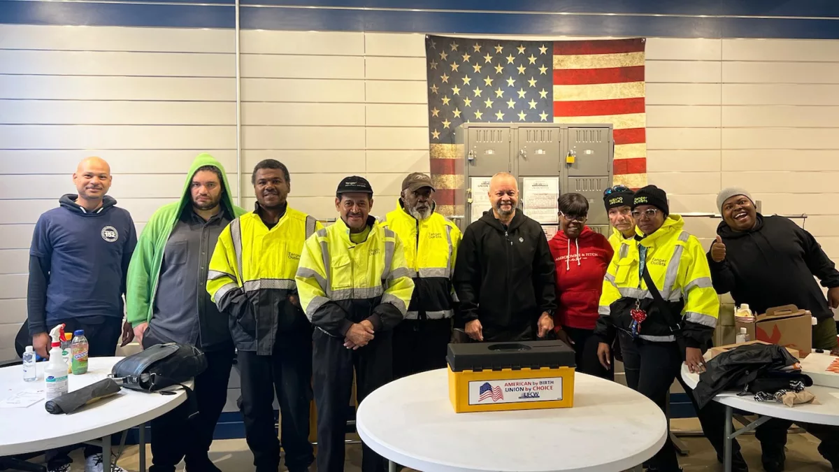 Environmental Service Concepts members at their 2023 contract ratification.