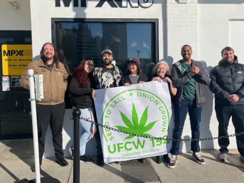 Workers at MPX in Atlantic City with UFCW Local 152 staff