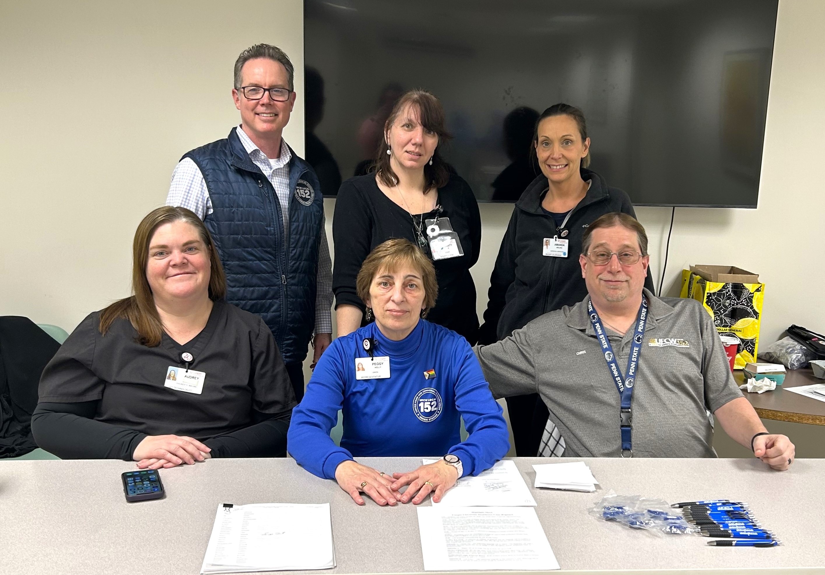 Cooper University Hospital Cape Regional committee at the ratification meeting, 2026.